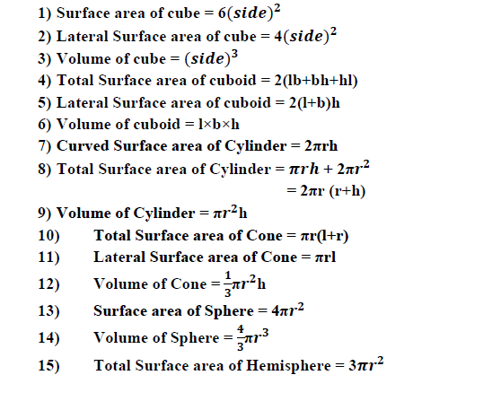 Cbse Class 10 Mathematics Surface Area And Volume Notes Set C